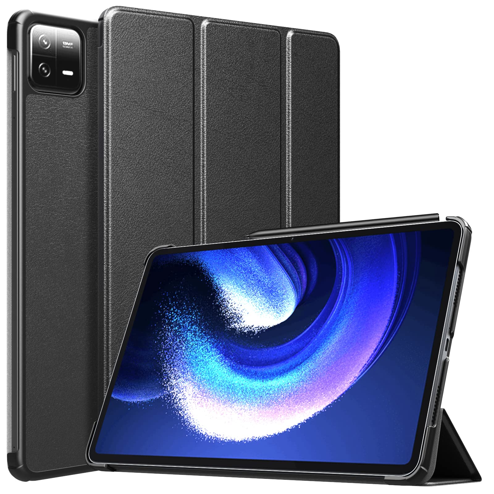 Xiaomi Pad 6 ケース ATiC Mi Pad 6 ケース Xiaomi Pad 6 第6世代 カバー 11インチ Snapdragon 870 プロセッサ シャオミパッド6専用保護カバー スタンド オートスリープ対応 PC+PU製 手帳型 軽…