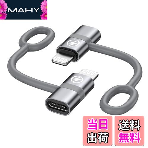 RAVIAD Type C to ライトニング 変換アダプタ (2個セット) 36W PD急速充電 PDチップ搭載 高速データ転送 USB-C i-Phone 変換コネクタ アルミ合金外装 シリコンバンド設計 タイプCからiOS変換コネクタ iOS USB CアダプタiPhone 14 13 12 11 Pro Max, Pad Pro/Air/Mini, P