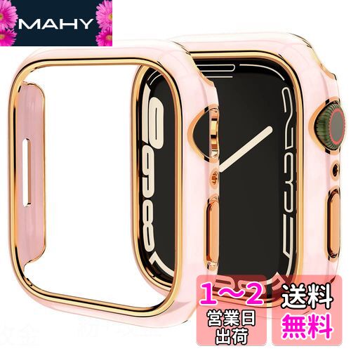 Miimall 対応 Apple Watch 8 41mm/7 41mmケース アップルウォッチシリーズ 8 2022/7 ケース PC材質 オシャレ設計 傷防止 防塵 軽量 防衝撃 保護バンパー Apple Watch Series 7 側面カバー(41mm|ピンクx縁:ローズゴールド) Miimall 対応 Apple Watch 8 41mm/7 41mmケース アップルウォッチシリーズ 8 2022/7 ケース PC材質 オシャレ設計 傷防止 防塵 軽量 防衝撃 保護バンパー Apple Watch Series 7 側面カバー(41mm|ピンクx縁:ローズゴールド)