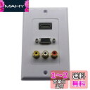 CERRXIAN HDMI VGA 3 RCAコンポジットウォールプレートオーディオビデオコンセントマウントソケットフェイスプレートカバーパネルドック