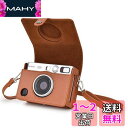 Rieibi Instax Mini EVOケース レトロPUレザー保護ケース instax mini Evo カメラバッグ Fuji Instax Mini ...
