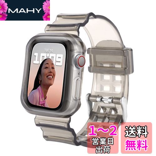 POLINK コンパチブル Apple Watch バンド 45mm 44mm 42mm 41mm 40mm 38mm 耐衝撃 上質なTPU 保護カバー エッジ保護 コンパチブル アップルウォッチ バンド コンパチブル iWatch Series SE2/SE/9/8/7/6/5/4/3/2/1 (45mm/44mm42mm, ブラック)