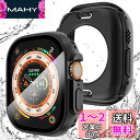 TALENANA for Apple Watch Ultra 2/Ultra ケース 49mm 【3 in 1防水設計】 アップルウォッチ液晶保護フィルム+防水保護ケース+背面ケースの3 in 1デザイン Apple Watch Ultra 2/Ultra 高タッチ感度 PC素材 全面保護 防傷 衝撃吸収 (Apple Watch Ultra 2/Ultra,49mm,ブラ