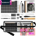 HIFORNY 60件のドローイングキット スケッチング鉛筆セット、大人やアーティストのための3色スケッチブック、グラファイト、木炭、ドローイング鉛筆付きのアー...
