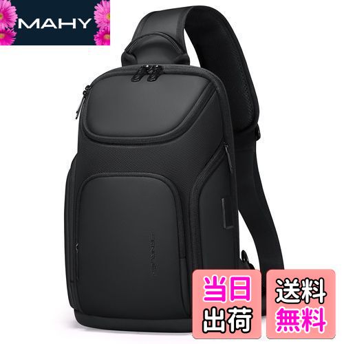 楽天MAHY【送料無料】[FENRUIEN] ボディバッグ ショルダーバッグ 大容量 11インチiPad収納可能 肩掛けバッグ USBポート付き ワンショルダーバッグ メンズ 多層収納 斜めがけバッグ ハイキング用デイパック カジュアル