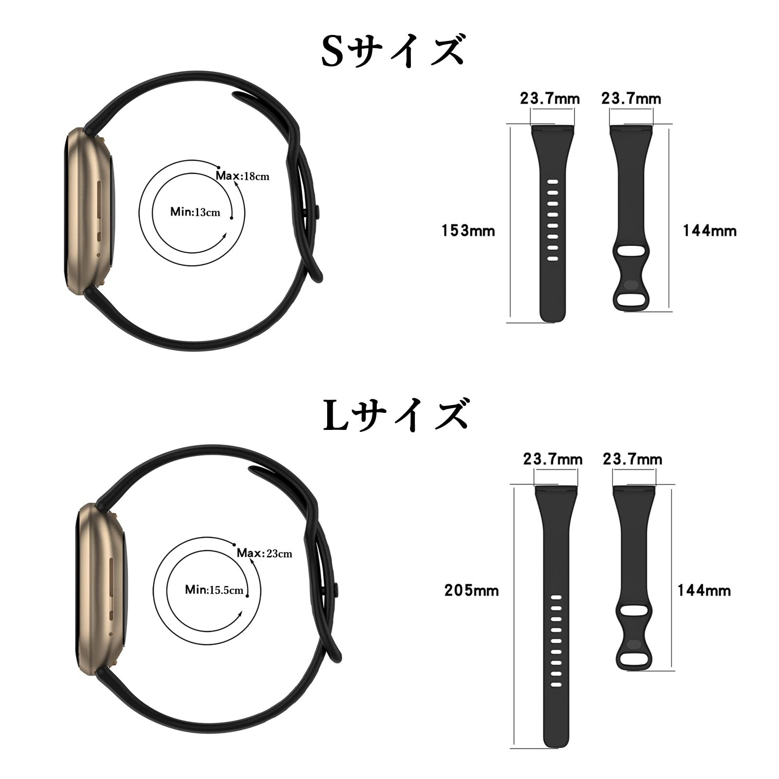 LICHIFIT fitbit versa4/versa3/sense2/sense用バンド ベルト 細い帯 替えバンド TPU製 柔らかい 通気 耐久性 スポーツバンド アクセサリー （L グレー＋ライトパープル＋グリーン）