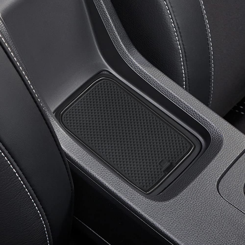 Marchfa ホンダ S660（2015 - 全グレード）インテリアラバーマット ドアポケットマット ゴムマット コンソールマット 内装カスタムパーツ キズ防止 車種専用設計 6pcs (ブラック) 2