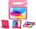 ACE GO iPad 10世代 2022 10.9インチ ケース A2696 A2757 A2777 耐衝撃 軽量 スタンド機能 EVA 子ども用 ペンシル収納 ハンドル付き iPad 10.9 第10世代 カバー (バラ色)(2)