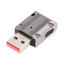 NFHK USB-C USB 3.1 Type C メス - USB 3.0 Type-A オス 90 度左向きスリムタイプ 10Gbps データ 120W 電...