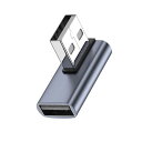 Chenyang USB 3.0 Type A オスからメスへの延長電源データ ビデオアダプター 90度 直角 10Gbps(2)