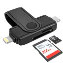 【2024新登場2in1】SDカードリーダー iPhone/iPad用 2-in-1 iPhone SDカードリーダー SD/TF同時読み書き OTG対応 写真/動画 双方向即転送iPhone/iPad/iOS/Android スマホ/MacBook Pro Airに対応メモリカードリーダー(2)
