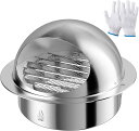 【送料無料】Okryain 丸型フード付ガラリ 通気口 換気口 吸気口 防虫網付 ダクト用換気口 換気口カバー 屋内換気口 換気部品 自然換気用 ダクトホース/...
