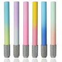 【送料無料】鉛筆延長ホルダー 筆キャップ 鉛筆補助軸 鉛筆ホルダー 鉛筆エクステンダー 鉛筆延長 アシスト 校 子供 矯正 鉛筆持ち方 延長用 筆記用具 美術生 デッサン用具 グラデーションカラー 6個セット