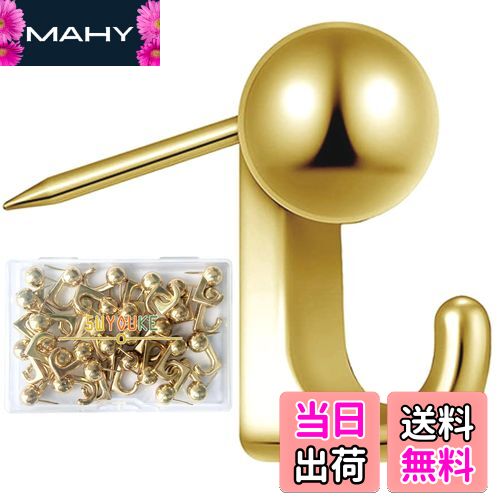 【送料無料】5WYOUKE【30個入】 石膏ボード フック 画鋲 フック ピンフック 耐荷重約5kg 壁 傷つけない..