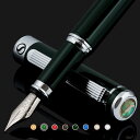 【送料無料】Scriveiner 万年筆 - 非常に濃いブリティッシュ レーシング グリーン、見事な高級ペン、クロム仕上げ、Schmidt製ペン先 (細)、男性と女性、プロフェッショナル、エグゼクティブ、オフィスに最高のペン ギフト セット、素敵なペン