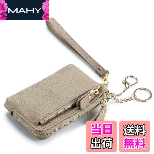 【送料無料】[Bearneko] キーケース レディース 本革 コインケース L字ファスナー ミニ財布 小銭入れ付..