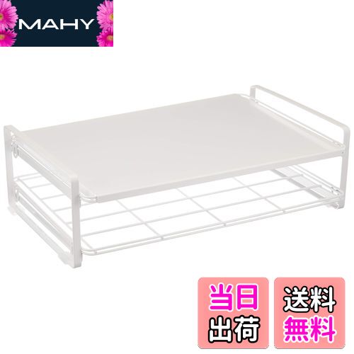 【送料無料】Belca キッチン棚 トースターラック 幅41.3×奥行26.5×高さ12.3 ホワイト TR-W