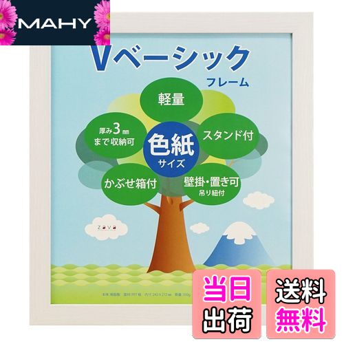 【送料無料】万丈 VANJOH フォトフレーム Vベーシックフレーム 色紙サイズ ホワイト 454810