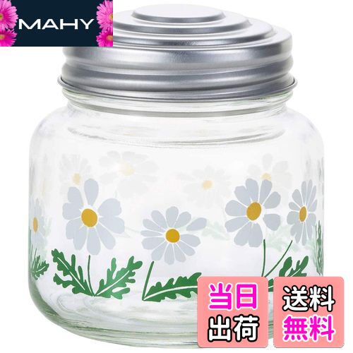 【送料無料】アデリア(ADERIA) アデリアレトロ ボンボン入れ(ミニ) 野ばな 化粧箱入 日本製 保存容器 昭和 レトロ ガラス キャニスター 密閉 容器 調味料入 瓶 密閉 コーヒー豆 1868