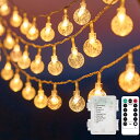 【送料無料】Auting フェアリーライト 全長10M 100個電球 クリスマス 電池式 リモコン付き イルミネーション 8種点灯モード 明るさ無段階調整 タイ...