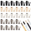 【送料無料】PH PandaHall 32セット 紐先金具 靴紐の金具 先止め金具 エンドパーツ コードエンド 4色 合金 先端金具 ひも調節パーツ スニーカー パーカー スポーツウェア くつ修理 クリップ付き