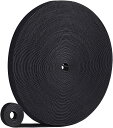 【送料無料】YUENWUZINIC マジックバンド 結束バンド 15mmx15m マジック結束バンド 面ファスナー マジックテープ 結束テープ 強力 ベルクロテープ 防水 耐熱 自由にカット 繰り返し利用可能 配線整理 配線まとめ ケーブル固定 荷物梱包 収納用 オフィス用 部屋用 (黒)