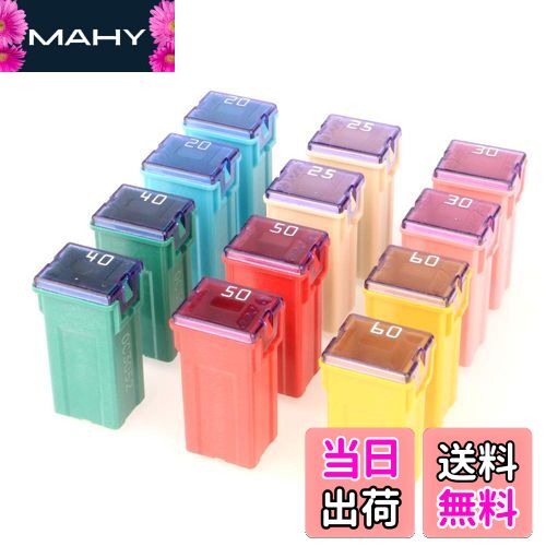 【送料無料】Kiligen 12個 12V-24V トラック、車、SUV用の自動車用トールプロファイルJcaseボックス型各種ヒューズ、ボート（20A/25A/30A/40A/50A/60A、各2個）