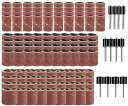 【送料無料】Wolfride 132個セット サンディングバンド ルーターヤスリ 電動ヤスリ 電動ルーター ドリルプレス用 ネイルオフ ネイルビット 180# ...