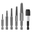 【送料無料】KIMLONTON六角軸ネジ外しビット ネジ抽出器セット 6本セット スクリューエキストラクター 潰れたネジ取り 折れたボルト抜き ネジ取り出し ド...