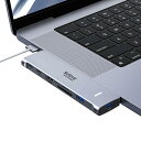 MacBook Air ハブ macbook ハブ mac ハブ 7in2 Macbook Pro/Air専用 4K@60Hz対応 HDMIポートThunderbolt 3ポートUSB-C PD メディア ハブ 100W Power Delivery 対応
