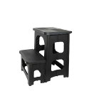 【送料無料】GOODCHI 踏み台 脚立 折りたたみ式 ステップ台 2段 ポリカーボネート製 耐荷重150kg 高さ43cm 軽量 滑り止 折りたたみチェア 玄関台 洗車 踏み台 (ブラック)