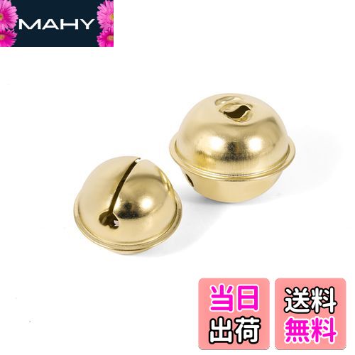 【送料無料】YUWENW 鈴 ゴールドトーン ハンドメイド 手作り 超特大 30mm 可愛いベル 金具 クリスマス飾り DIY 手芸用 御守りに 10個セット