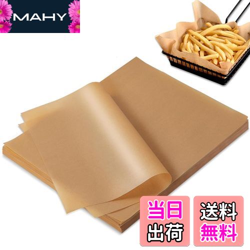 【送料無料】DEVENTORZ クッキングシート オーブンペーパー 100枚入り 未晒クラフト紙 天ぷら敷紙 ハンバーガーサンドイッチラップ オーブンシート クラフト紙 ノンスティックパーチメント 耐油 耐熱 剥離性 ベーキング 料理 グリル フライ 蒸し (23X33cm)