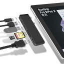 Surface Pro9 USBハブ 6-in-2拡張 マルチポート Thunderbolt4 USBC 4Kディスプレイ 40Gbpsデータ PD充電 | HDMI | USB3.0ポート | microSD TF SDカードリーダー MicrosoftサーフェスプロX|9|10|11専用ドッキングステーション