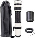 【送料無料】JINTU 420-1600mm f/8.3 HDマニュアル望遠レンズNEX Eマウントa7r a7s a7 a6500 a6300 a6000 a5100 a5000 a3000 NEX-7 NEX-6 NEX-5T NEX-5N NEX-5R 3Nデジタルミラーレスカメラ白