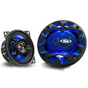 【送料無料】バイク用 車 LEDライト付き LEDライト LED 電球 点灯 LEDスピーカー スピーカー バイク 爆音 225W 3WAY 10cm 10センチ 4インチ スピーカーグリル 防水 ビックスクーター マグザム マジェスティ125 アドレスv125g 原付 ディオ ジョグ pcx125 フュージョン ス