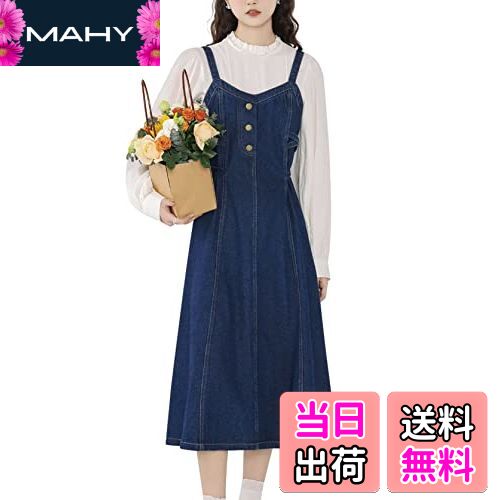 【送料無料】[inotenka] ジャンパースカート デニム ワンピースレディース 春 夏 大きいサイズ サロペ..