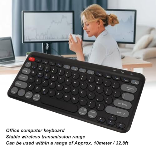 【送料無料】ミニ Bluetooth キーボード、ポータブル ワイヤレス キーボード、ワイヤレス Bluetooth および 2.4G デュアル モード接続をサポート、Windows 用 Android 用 IOS 用の充電式互換キーボード