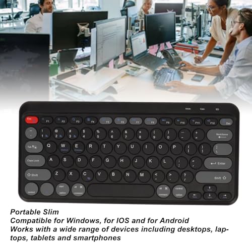 【送料無料】ミニ Bluetooth キーボード、ポータブル ワイヤレス キーボード、ワイヤレス Bluetooth および 2.4G デュアル モード接続をサポート、Windows 用 Android 用 IOS 用の充電式互換キーボード