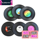 【送料無料】AQUALOACH レコード風 コースター 6枚セット ABS製 おしゃれ かわいい 音楽好き プレゼント ドリンクマット