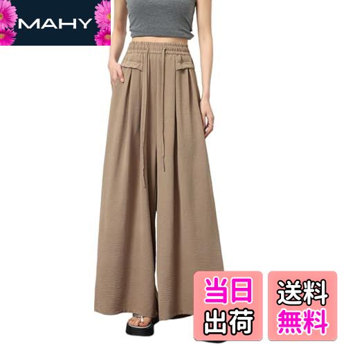 【送料無料】[inotenka] ワイドパンツ レディース 春夏 薄手 袴 ガウチヨパンツ ゆったり ロング丈 通..