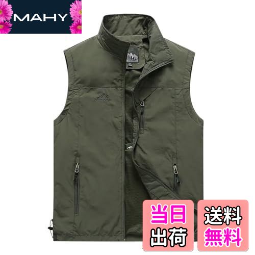【送料無料】[inotenka] M-7XL メンズ ベスト アウトドア 釣り 撮影 登山 メッシュ ベスト 作業着 速乾..
