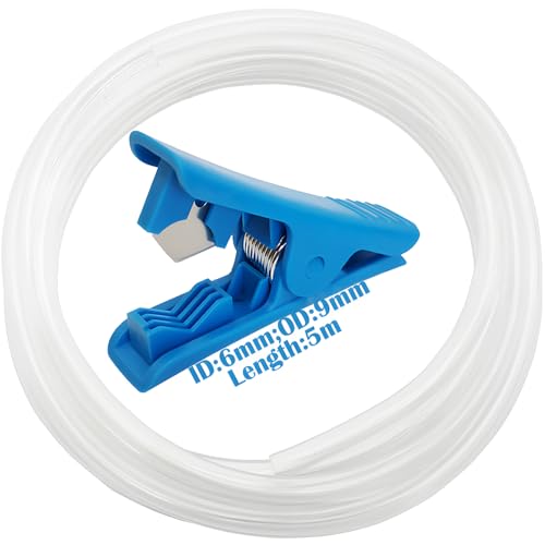 【送料無料】CESFONJER 透明ホース、内径6mm 外径9mm 厚さ1.5mm 長さ5M、 厚の透明 PVC ホース、不凍フ..