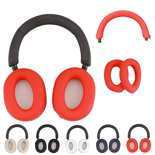 【送料無料】For WH-1000XM5 用 カバー ケース 【NOUKAJU】 WH-1000XM5 用 イヤーパッド/ヘッドバンド 保護ケース シリコン素材 キズ防止 防塵 落下防止 水洗い可能 2-in-1 (レッド)