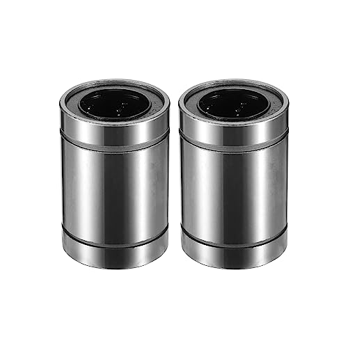 【送料無料】ACROPIX リニアボールベアリング LM25UU 25mm内径x40mm外径x59mm長さ シルバートーン 2個