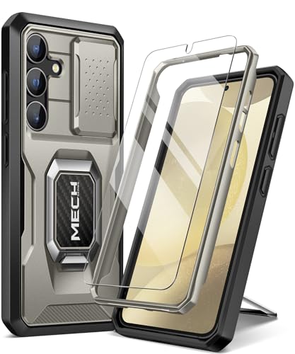 【送料無料】Tongate Samsung Galaxy S24 Plus ケース、強化ガラス製スクリーンプロテクター付