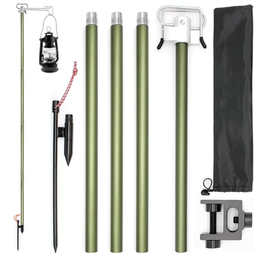 【送料無料】CHENGMAY テーブル ランタンスタンド 収納式ダブルハンガー 直径16mm 打ち込み式 テーブル..