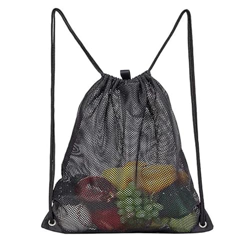 【送料無料】[Phyxiul] メッシュバッグ ジムバッグ ジムサック 肩掛け バック ナップサック リュック ..