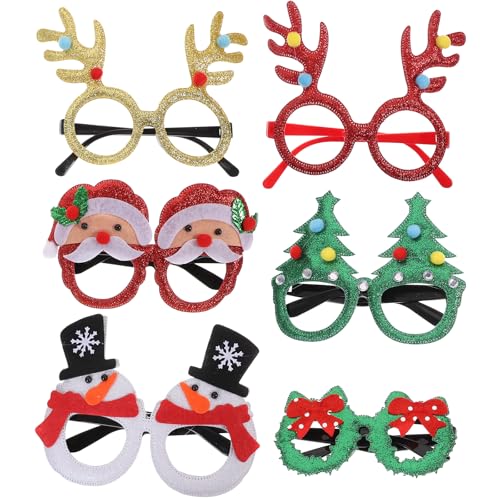 【送料無料】LEDMOMO クリスマス メガネ めがね 6個セット 可愛い プレゼント クリスマス飾り付け 眼鏡..