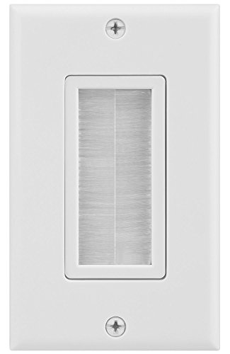 【送料無料】Fosmon (1 ギャング) ウォールプレート, シングルブラシ壁プレートインサート 低電圧ケー..